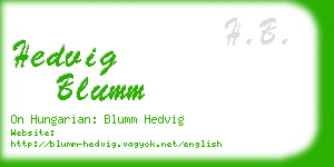 hedvig blumm business card